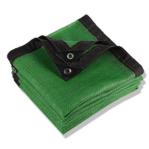QULONG Rete Paravento Frangivento, Schermata Privacy del Balcone, Tasso di Ombreggiamento dell'80 Percento, Copertura del Balcone Permeabile in Verde, 6 Poli,6X9M(19.68X29.52ft)