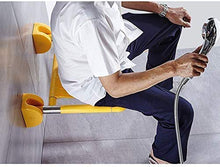 DZX Sedile Pieghevole per Bagno, Sgabello per Doccia, Sgabello a Muro, Sgabello a Muro per Doccia, Sedile Antiscivolo per Uomo Anziano (Colore: Giallo)