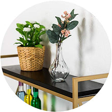 JHGJBJ Oro Metallo a Parete Vino Rack, Ferro battuto Stile Industrial Doppia Parete a Parete Supporto di Vetro di Vino, con Vino Attraverso Vetro (Size : 60cm)