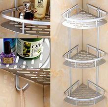 CHHD Mensole angolari per Bagno in Alluminio a 3 Livelli, Organizer per mensola Doccia di Grande capacità con Ganci