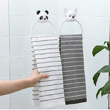 Guiping - Portasciugamani da parete per bagno, bagno, WC, bambino, con motivo animale, per casa, cucina, con anello (colore: cucciolo)