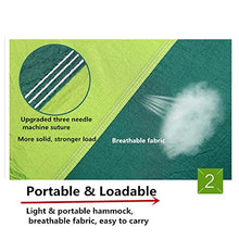 Wiiguda@ Amaca Zanzariera Nylon di Paracadute Hammock Mosquito Ultra Leggera per Outdoor Campeggio Viaggio 200 kg capacità di Carico 260 * 140 cm Traspirante Nylon di Paracadute (Verde)