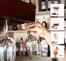 COLiJOL Portabottiglie Europeo in Legno Massello/Bar Portabottiglie Creativo, Portabicchieri da Vino a Personalità Invertita Portabicchieri da Vino a Soffitto Portabottiglie,1,100 * 28 * 20 cm