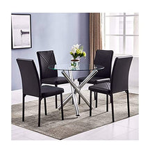 Sedute multifunzionali, 4pcs Quadrato Tavolo da tavolo Schienale Stile Croce Decorazione Nera Sedie da pranzo Nera Sedie all'aperto per portico, a bordo piscina, patio, giardino, balcone, cortile, arr