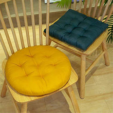 SWECOMZE Set di 2 cuscini per sedia, 40 x 40 cm, per ufficio, pavimento, balcone, giardino, cuscino per sedia, per interni ed esterni, Chair Cushion (grigio, blu, rotondi)