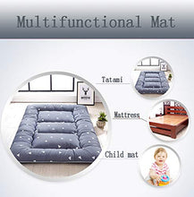 Blu Materasso Futon Giapponese Da Pavimento, 10CM Tatami Tappetino Portatile Da Campeggio Per Bambini, Pieghevole E Arrotolabile, Futon Materasso / 120x200cm