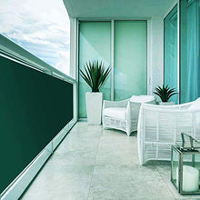 85x700cm Frangivista Balcone frangivento Telo occhiellato Schermo Privacy Anti-UV Telo Oscurante Impermeabile Giardino terrazza Recinzione Copertura per Protezione con Fascette e funi/Verde