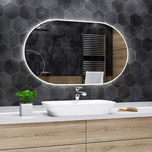 Alasta Specchio Hamburg Illuminazione da Bagno Specchio Controluce LED | 70x50cm | Specchio da Parete Molte Dimensioni | Bianco Caldo | A++