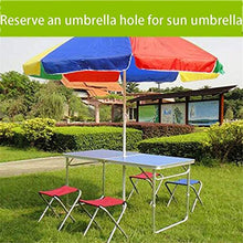 CASTOR Tavolo da Picnic all'aperto Tavolo da Campeggio da Tavolo Pieghevole Portatile Tavolo da Giardino all'aperto con Foro Ombrello per BBQ Picnic Party Banchetto BBQ Party Table