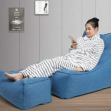 LuoMei Pouf Divano Pigro Sedia Portatile Coccola Lavabile Divano per Bambini Camera da Letto per Bambini Invio Gratuito Pennello AppiccicosoBlu, 105x80x66 cm