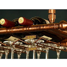 YWYW Portabottiglie Portabicchieri da Vino Portabicchieri da Champagne Portabicchiere Portabottiglie da Appendere in Ferro battuto Europeo (Nero) (Dimensioni: 80 * 30 cm)