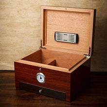 Scatola di sigari Cedar Wood Sigaro Humidificatore Sigaretta Caso di custodia Scatola di stoccaggio / vassoio Hygrometro Humidificatore Humidificatore di grande capacità Humidor Humidor in legno porta