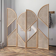 Room Screen Even Divisorio Pieghevole in Legno a 4 Pannelli, divisorio per pareti divisorie, divisorio per stanze orientabile divisorio Orientale