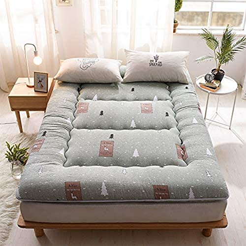LJYY Tappetino, Materasso futon Addensato coprimaterasso coprimaterasso Pieghevole Pieghevole Spesso Pieghevole Portatile-H 180x200 cm (71x79 Pollici)