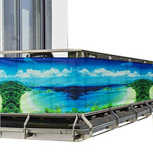 YUNSHAO Recinzione Copertura per Balcone Protezione della Privacy Schermo in Polyster Senza Viti Permeabile per Estate ed Inverno Opaco,90 x 500cm