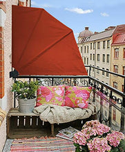 QUICK STAR - Paravento per Balcone, 115 x 115 cm, in Tessuto, Colore: Terra