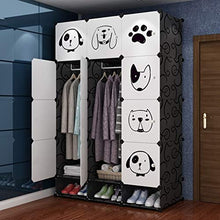 XuQinQin Armadio, assemblato Armadio, Guardaroba Semplice, plastica Assemblea Bagagli, Armadio, Doppio Armadio Armadio (Size : 111x47x165cm)