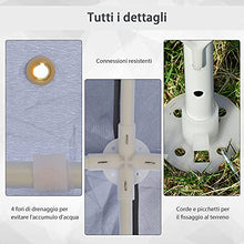 Outsunny Gazebo da Giardino 3x3m con Zanzariera, Copertura in Poliestere e Struttura in Metallo, Grigio