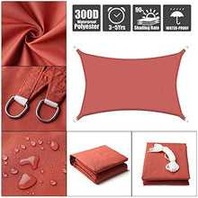 Tenda Da Sole Rettangolare Blocca Il 95% Delle Radiazioni UV Nocive E Della Luce Con Funi E Kit Di Fissaggio Resistente Agli Strappi Perfetto Per Piscineie Da Giardino E Molto Altro (Cremisi),5 * 7