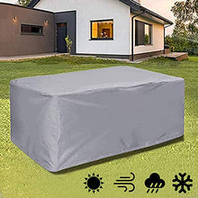 HSGAV Copertura per Mobili da Giardino Copertura Tavolo Giardino Piazza Telo Copritavolo Esterno Impermeabile Copertura Protettiva per Tavoli Mobili Sedie Copertina Grigio,160×160×80cm