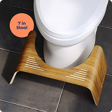 Squatty Potty The Original - Sgabello da bagno con finitura in teak sottile, 17 cm