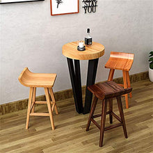 GYPPG Sgabelli Bar Sedia con poggiapiedi Sgabello Ecologico in Legno di Pino Seduta ergonomica Curva Sedie Pranzo in Legno - Altezza Pub 45/65/75 cm