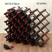 BLMDX - Portabottiglie in legno naturale da 36 bottiglie da banco, per bar, cantine, cantine, armadietti, dispensa (dimensioni: 36 bottiglie)