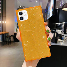 iKasus Custodia per iPhone 12 Mini, Crystal Clear Glitter Assorbimento Degli Urti Angoli Rinforzati Morbido TPU flessibile Guscio in Gel di Gomma Siliconica Custodia Case Cover,arancia