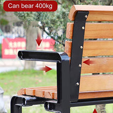 Outdoor Furniture Panchina da Giardino panchina da Giardino, panchine Decorative per scuole comunitarie in Cortile con braccioli e schienali, panchine in Legno massello Resistenti alle intemperie