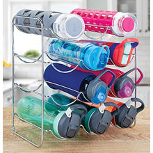 mDesign Portabottiglie Vino per Cucina, frigo o dispensa – Porta Bottiglie in Metallo per Massimo 12 Bottiglie – Cantinetta Ideale per Vino, Birra e liquori – Argento