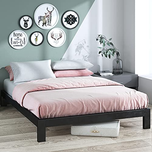 ZINUS Arnav 26 cm Telaio del letto in metallo | Supporto per doghe in legno | Per adulti, bambini e adolescenti | Facile da montare | 80 X 190 cm | Nero