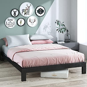 ZINUS Arnav 26 cm Telaio del letto in metallo | Supporto per doghe in legno | Per adulti, bambini e adolescenti | Facile da montare | 80 X 190 cm | Nero