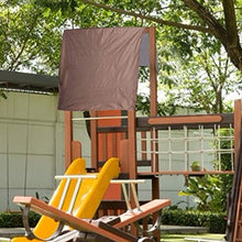 Alinory Tetto per Parco Giochi, Tettoia Altalena, Tetto per Tenda da Giardino per Bambini Telo di Ricambio Telo ombreggiante per parchi Giochi(Brown)