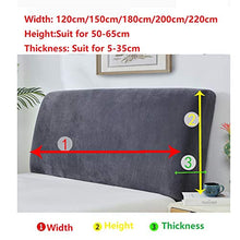 Copri Testata Letto Matrimoniale Elastica Copertura Per Testiera Per Letto,Copri-parapolvere Testata All-inclusive,Darkgrey-Queen(150-170cm)