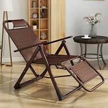 LINGZE Sedia da Giardino in Rattan, Sedia a Sdraio reclinabile Pieghevole per Giardino, Patio, Cortile