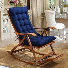 eewopjkj Cuscino per Sdraio Supporto per Schienale Alto Addensare Cuscino per Sedia Relax Extra-Large Cuscino reclinabile Cuscini per Sedia a Dondolo Cuscini da Giardino-Blu Scuro 48x120 cm