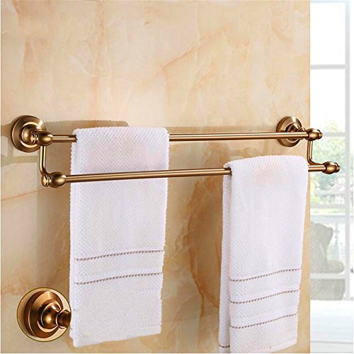 MBYW Portasciugamani Moderno Minimalista Portasciugamani Elegante per Il Bagno di Moda Portasciugamani Antico da Bagno in Alluminio Massiccio a Barra Doppia 7602 (078A)