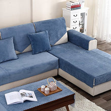 HM&DX Copertura Divano Impermeabile per Animali Domestici Cane Divano Componibile Antiscivolo Resistente all'Acqua Antimacchia Mobili Slipcover Sofa Cover-Venduto per Pezzo-Blu Navy 90x180cm
