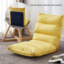 RENJUN- Sedia da Terra con Schienale Ideale for Interni Ed Esterni Sedia Regolabile Multi-Angolo Leggere Gioco Giallo 110 × 51 × 14 Cm