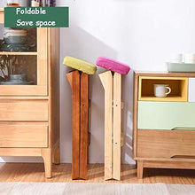 Zfggd Scaletta Pieghevole Walker Sgabello / 3 Scala, Spugna di Legno Sedile, Spugna Sedile, Sedia da Ufficio Sgabello Alto 150 kg in Brown (Size : Flower)