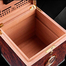 100 Cigar Humidor Dispositivo Di Raffreddamento Household Sigaro Idratante Governo Legno Di Cedro Piano Verniciatura Doppio Spazio Esterno Igrometro Handmade ( Color : Red , Size : 26*26*28.8cm )