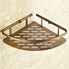 ZLININ Y-longhair Mensola da bagno in ottone antico angolare doccia Caddy cestino portaoggetti da bagno mensola da parete