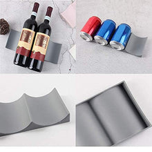 Portabottiglie in Plastica Stile Europeo, Antiscivolo in Stile Europeo Vino Portabottiglie, con 4 Scanalature, per Conservazione Della Cucina, Vetrine Bar, Conservazione Delle Bevande (Grigio Scuro)