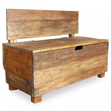 vidaXL Panca in Legno Massello di Recupero Panchina Baule Arredo Ingresso Casa
