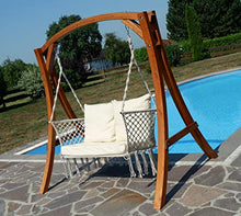 SAS Altalena da Giardino Hollywood in Legno larice con Panca Waikiki di AS-S