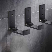 Appendiabiti Pieghevole a 90 ° Gancio Invisibile per Montaggio a Parete con Viti in Acciaio Inossidabile per Armadio Porta a Muro Cucina Bagno Muro Ufficio Guardaroba Bagno, 4 Pezzi (Nero)