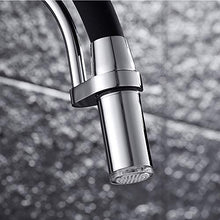Faucet-4456 Rubinetto della Cucina LED, Ponte Nero Mount, Rotazione Foro Singolo Estrarre 3 Diversi Colori Chiari LED