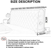 OOFAYWFD Stile Principessa Copertura/Fodera per Testiera per Letto Bed Headboards Cover Copri Testata Letto 150/160/180/200 CM Matrimoniale/Singolo Premium Imbottita Elastica Copritestata Letto.