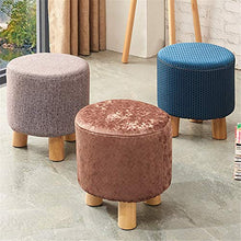 Sgabello Resistente per Soggiorno Semplici mobili for la casa in stile nordico Sgabelli in legno con rivestimento sfoderabile e lavabile in legno Sgabelli bassi Sgabello rotondo Pouf for sedie Sgabell