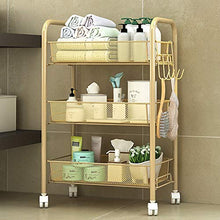 &ripiano di stoccaggio Scaffalature Multifunzionali Home Living Room Trolley Beauty 3 Strati Scaffale da Terra Scaffale di Finitura